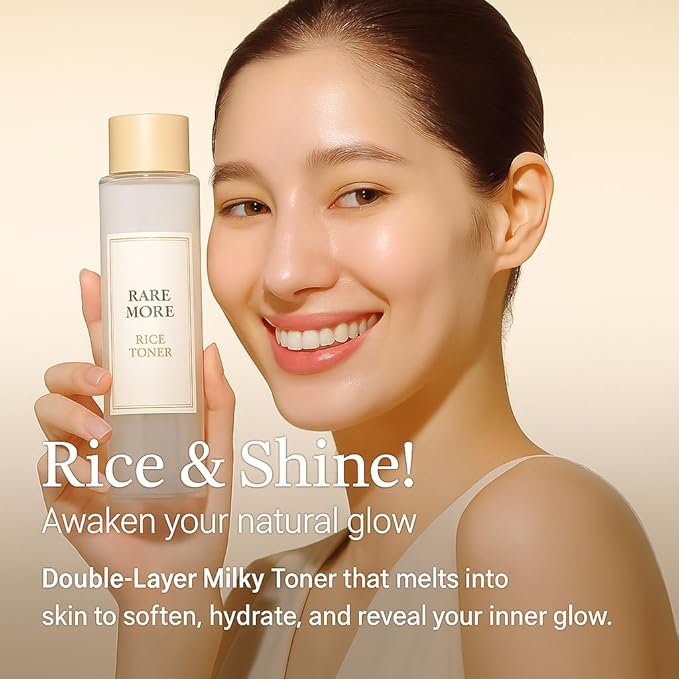 EXOTIQLIFE Rice Toner - Brightening Korean Milky Rice Toner with Niacinamide for Glass Skin